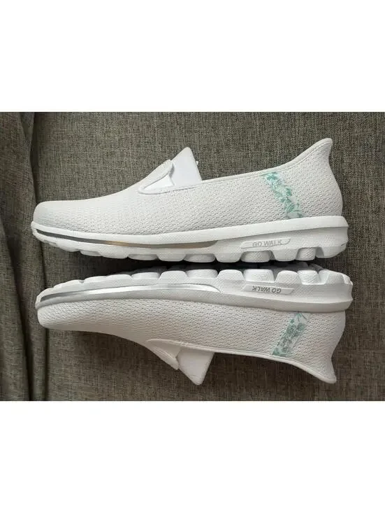 Skechers Slip Ins Go Walk Travel Kiana Womens 11 White 124770 Hands Free New - Picture 8 of 14